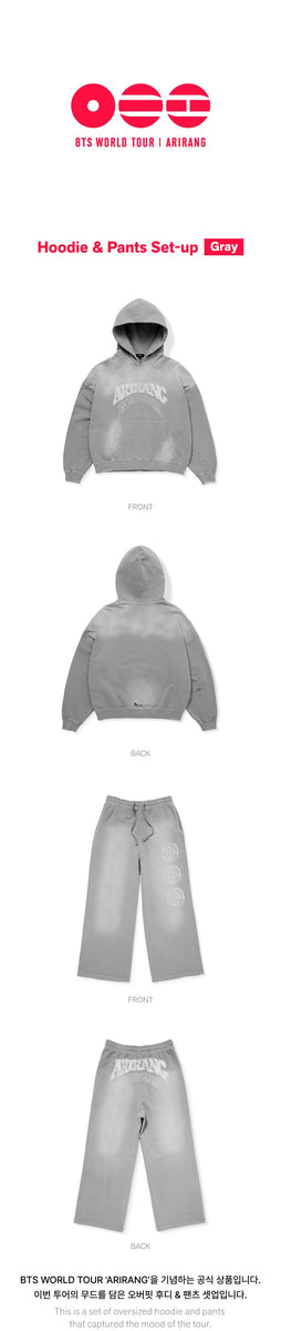 BTS - [ARIRANG] (WORLD TOUR MD Hoodie & Pants Set-up (Gray