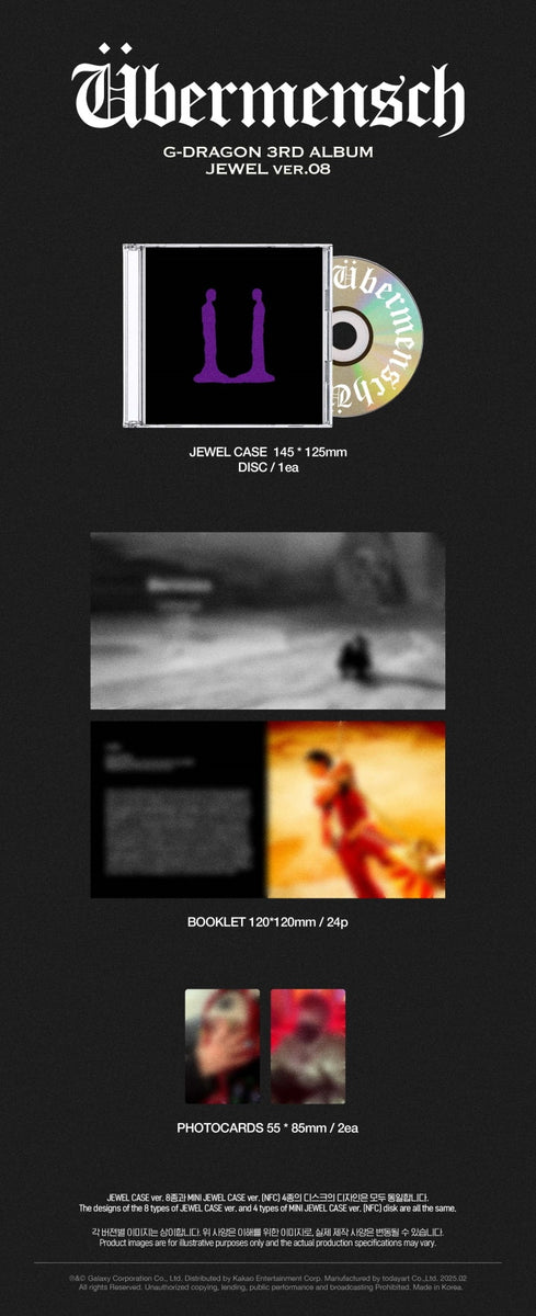 G-DRAGON - [ÜBERMENSCH] 3rd Album JEWEL VER.8 – kpopalbums.com