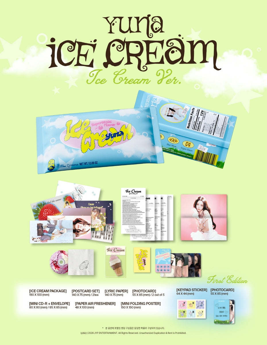 ITZY ユナ ICECREAM 新品未開封 2種　セット×20 合計40枚 YUNA (ITZY) - [ICE CREAM] 1st Mini Album ICE CREAM Version