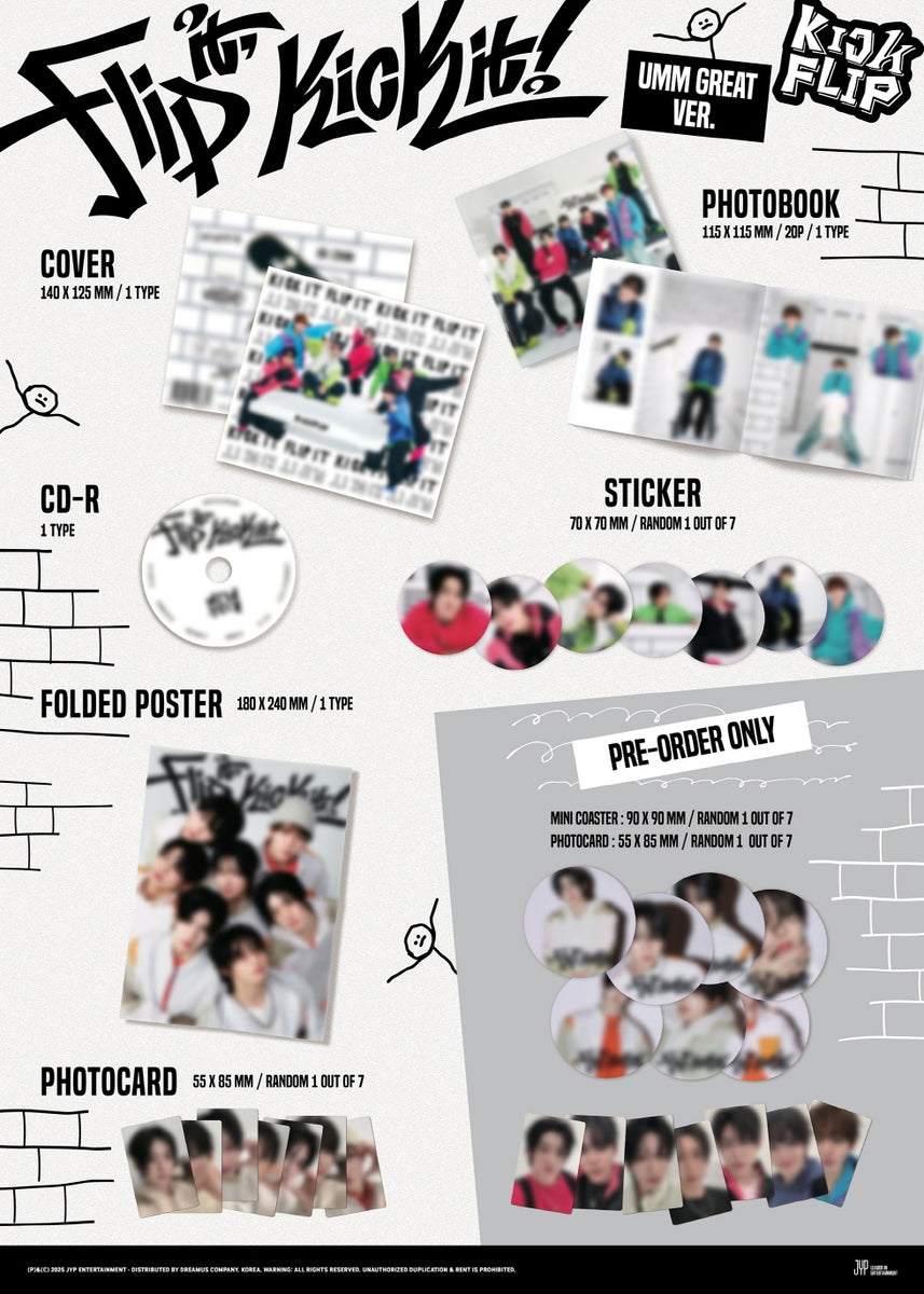 KICK FLIP - [FLIP IT, KICK IT!] 1st Mini Album UMM GREAT Version