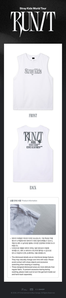 Stray Kids - [RUN IT] (World Tour MD SLEEVELESS TOP) – kpopalbums.com