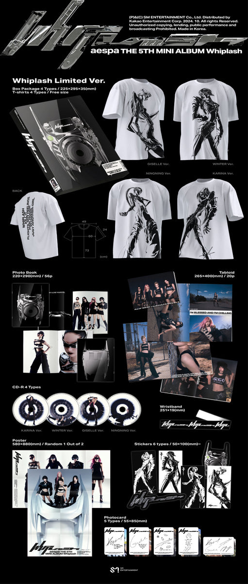 Amazon.com: aespa Whiplash 5th Mini Album with Tracking