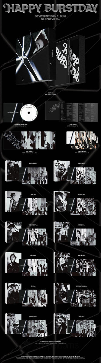 [値下げ中☆]SEVENTEEN daredevil 12set SEVENTEEN - [HAPPY BURSTDAY] 5th Album DAREDEVIL DINO Version