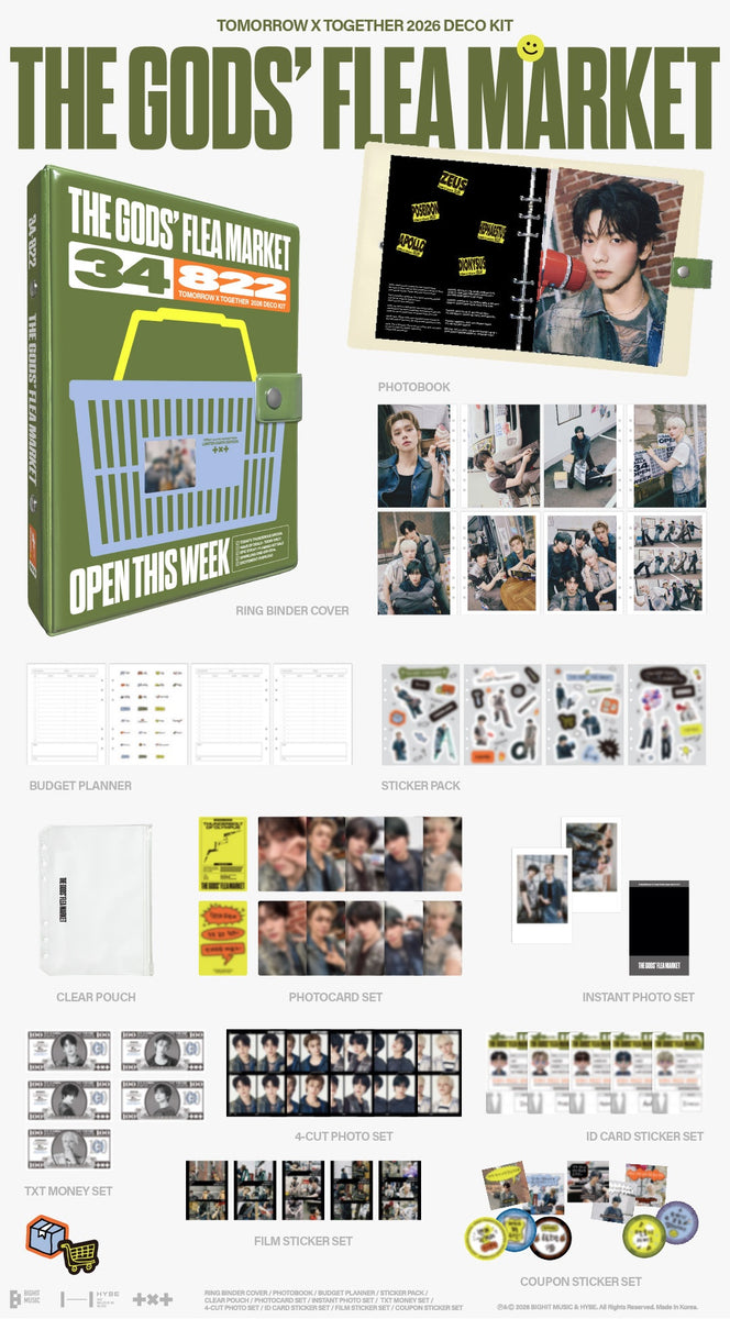 TXT - [THE GODS' FLEA MARKET] 2026 DECO KIT – kpopalbums.com