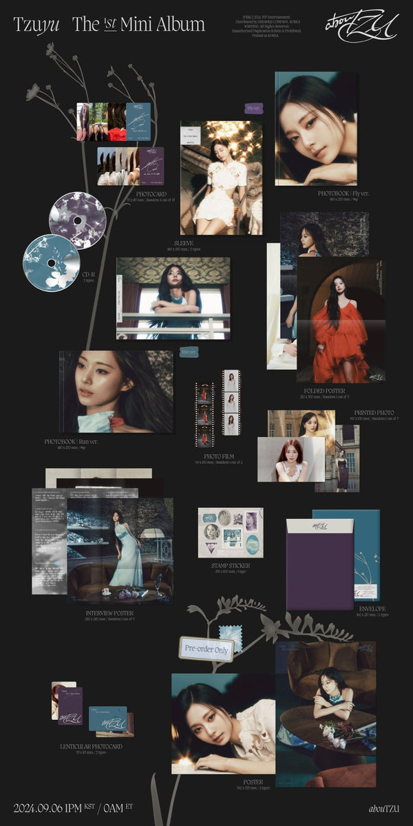TZUYU (TWICE) - [abouTZU] 1st Mini Album 2 Version SET