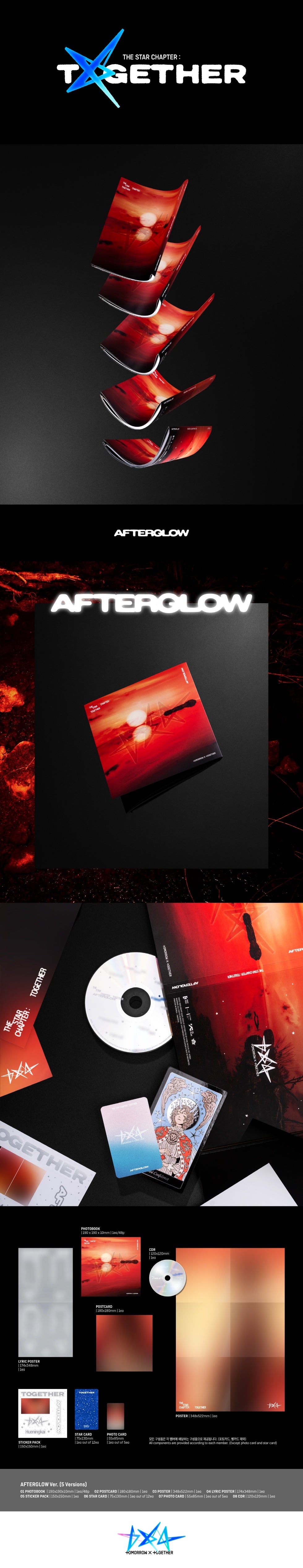 TXT - [THE STAR CHAPTER : TOGETHER] AFTERGLOW 5 Version SET