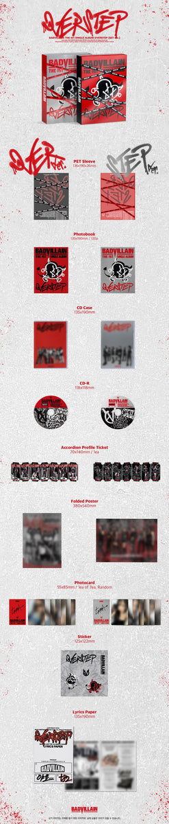 BADVILLAIN - [OVERSTEP] 1st Single Album 2 Version SET – kpopalbums.com