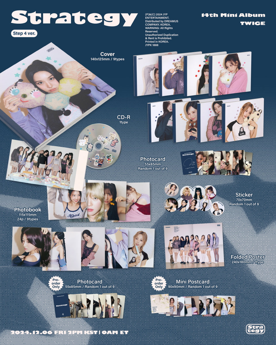 TWICE - [STRATEGY] 14th Mini Album STEP4 9 Version SET – kpopalbums.com