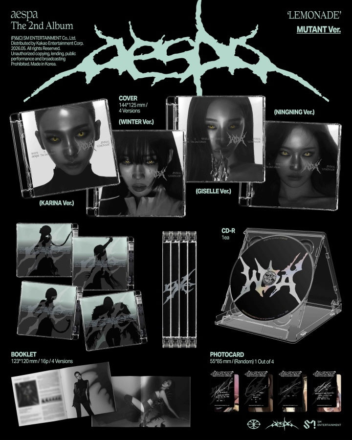 aespa まとめ売り aespa - [LEMONADE] 2nd Album MUTANT GISELLE Version – kpopalbums.com