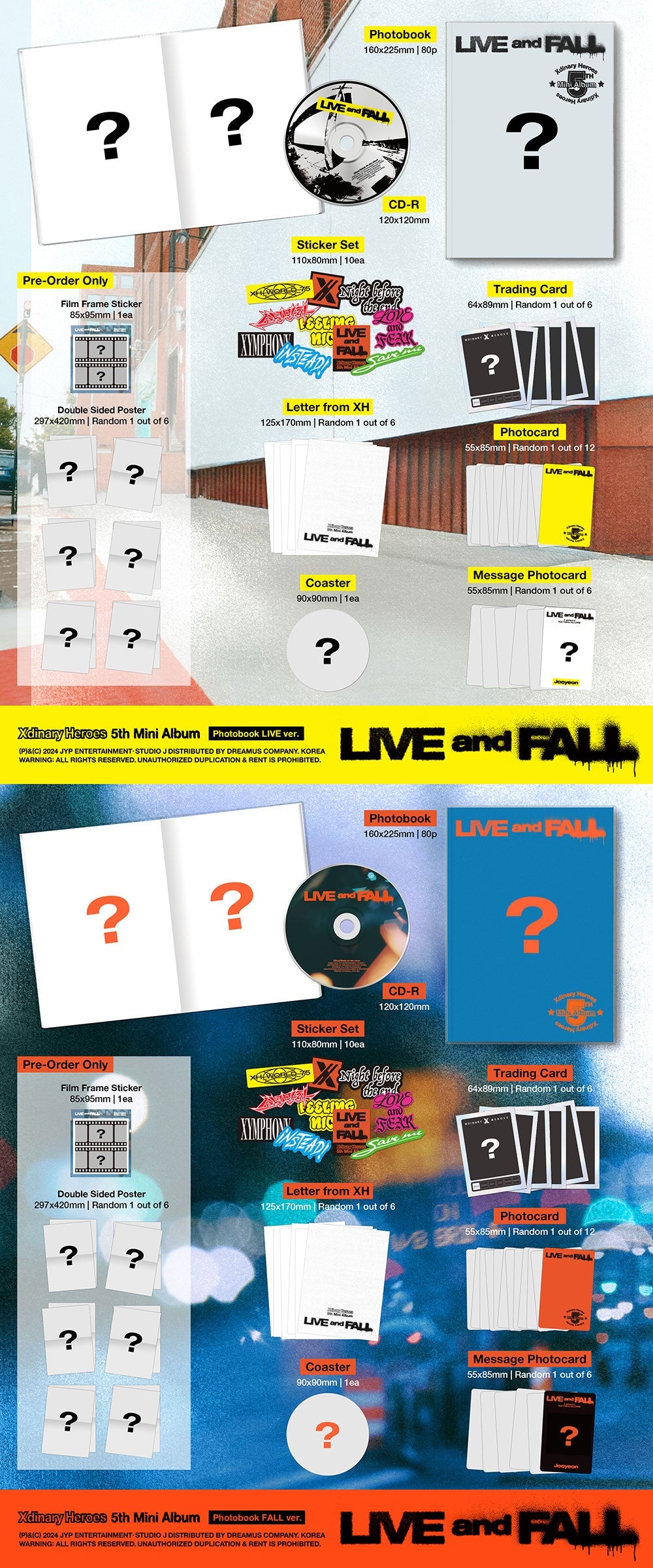 予約済み1000■BOBBY『LOVE AND FALL』FALL ver. XDINARY HEROES - [LIVE AND FALL] 5th Mini Album PHOTOBOOK FALL