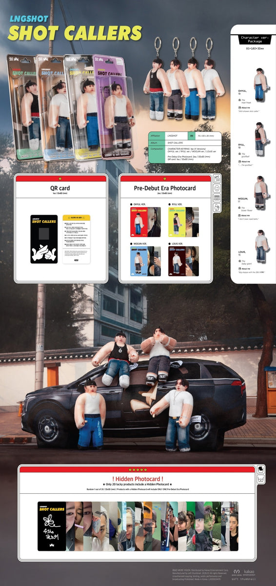 LNGSHOT - [SHOT CALLERS] EP Album CHARACTER OHYUL Version