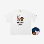 (PRE-ORDER) Stray Kids - [BAPE X Stray Kids] MD DWAEKKI BABY MILO TEE M + SCRUNCHIES (BLUE) SET