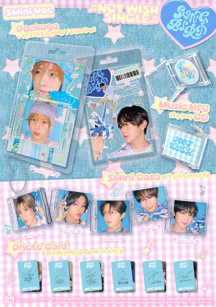 NCT WISH - [SONGBIRD] Single Album SMini RIKU Version