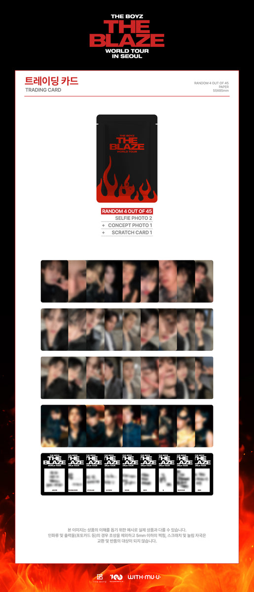 THE BOYZ - [THE BLAZE] WORLD TOUR in SEOUL MD TRADING CARD