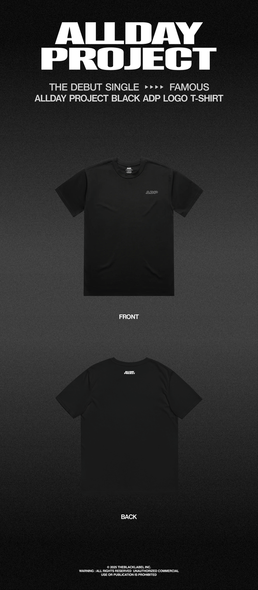 ALLDAY PROJECT オルデプ POPUP BLACK Tシャツ ALLDAY PROJECT