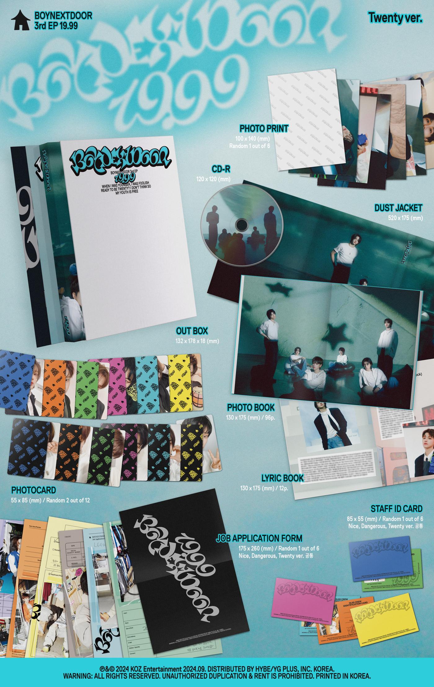 BOYNEXTDOOR - [19.99] 3rd EP Album TWENTY Version