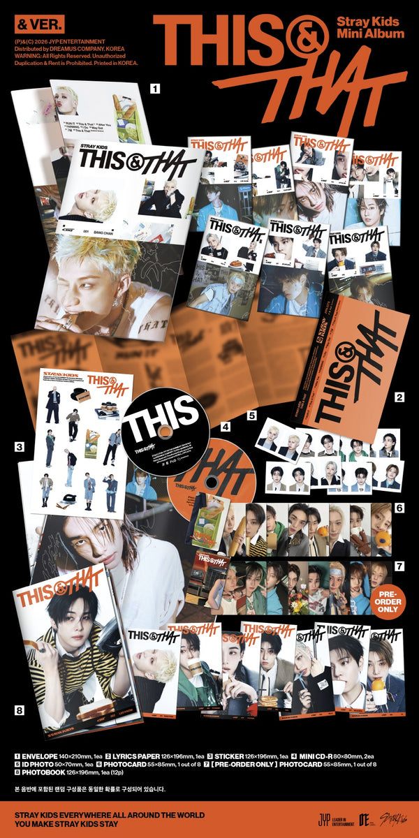 STRAY KIDS - [THIS & THAT] 10th Mini Album & 8 Version SET