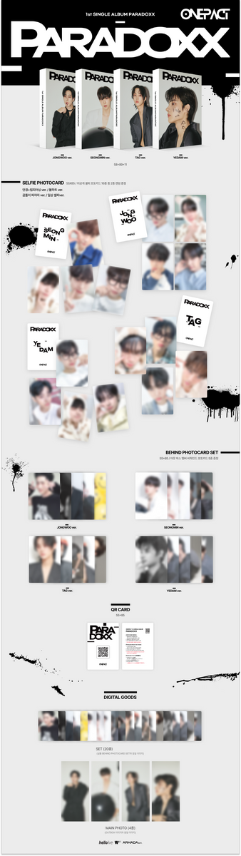 ONE PACT - [PARADOXX] 1st Single Album HELLO PHOTOCARD ALBUM