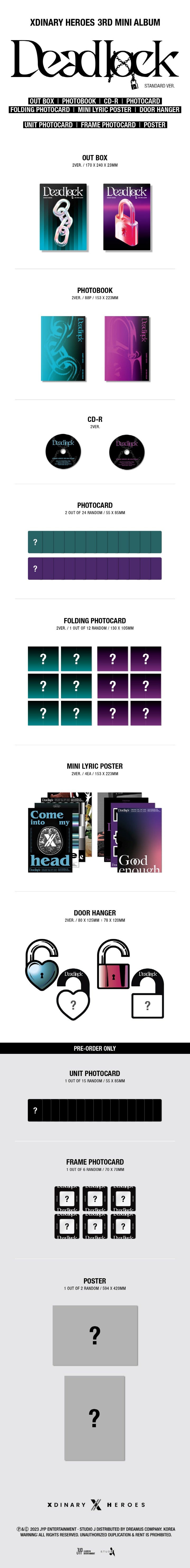 Xdinary Heroes - [Deadlock] (3rd Mini Album 2 Version SET