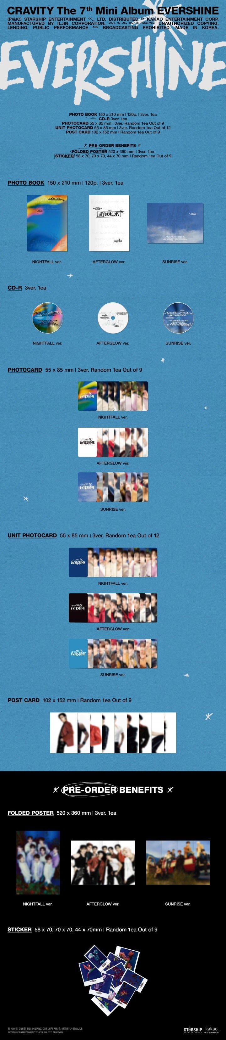 CRAVITY - [EVERSHINE] 7th Mini Album 3 Version SET – kpopalbums.com