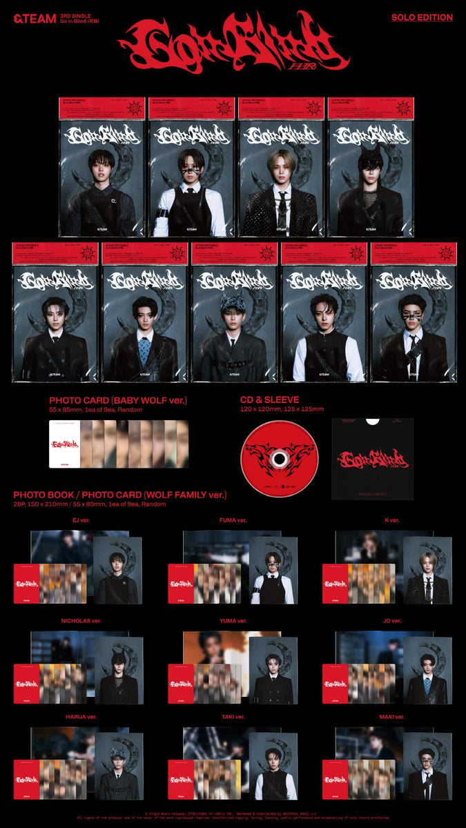 &TEAM - [GO IN BLIND] 3rd Single Album SOLO Edition HARUA
