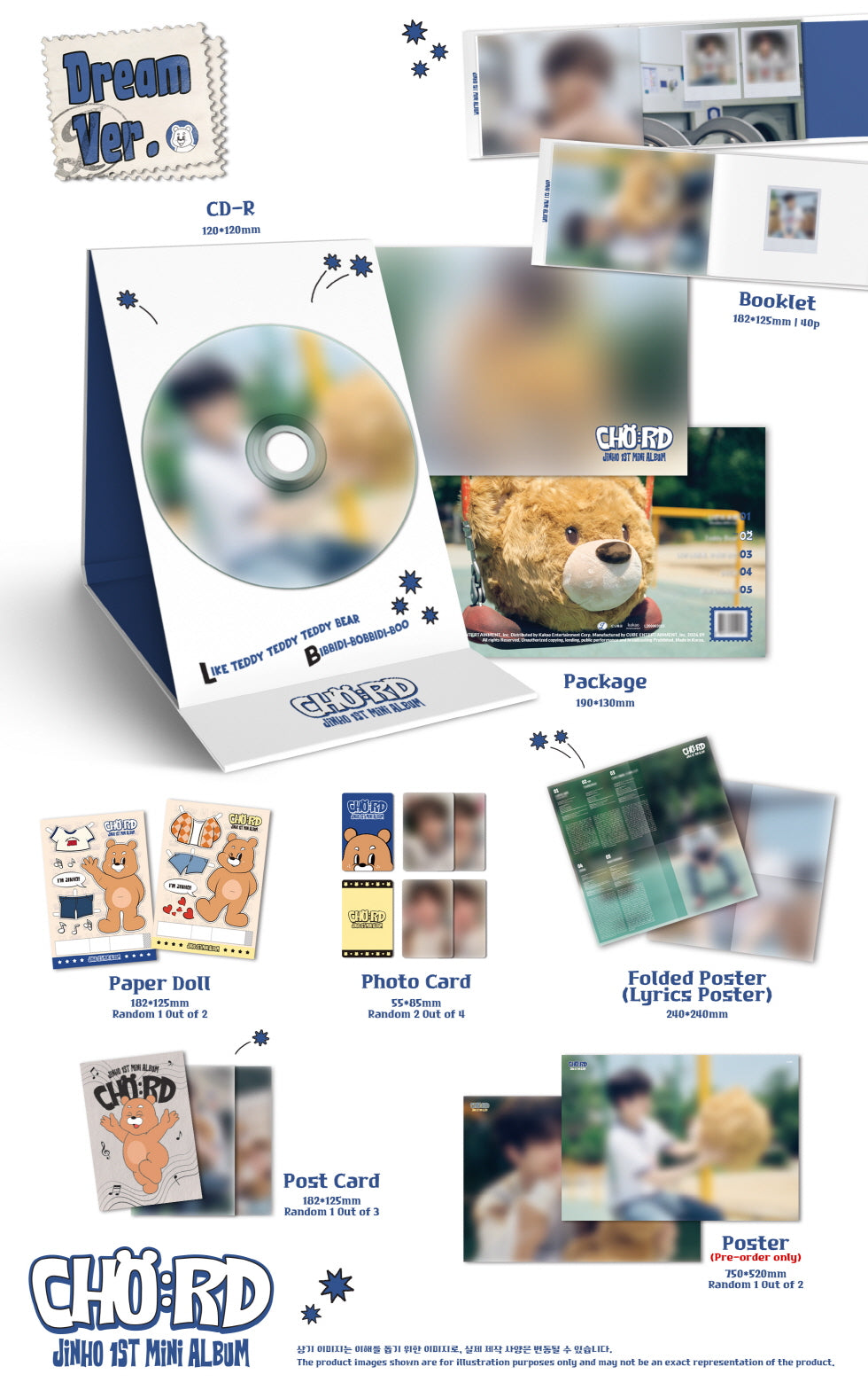 *Album specifications - Package: 190*130mm / 1 type (image varies by version) - Booklet: 182*125mm / 40p / 1 type (image v...