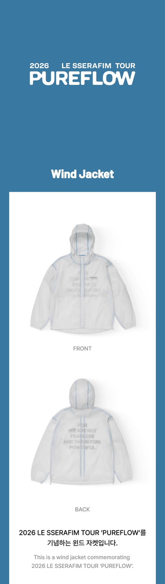 LE SSERAFIM - [PUREFLOW] (2026 TOUR OFFICIAL MD Wind Jacket