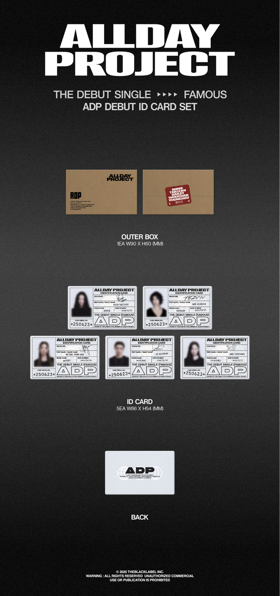 【新品未開封】ALLDAY PROJECT FAMOUS　7形態セット ALLDAY PROJECT - ALLDAY PROJECT FAMOUS Debut Single Album