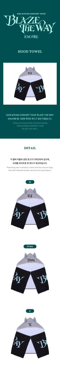 &TEAM - [BLAZE THE WAY] (2026 CONCERT TOUR ENCORE MD HOOD TOWEL
