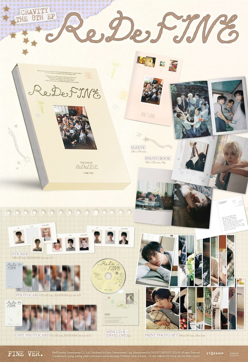 CRAVITY - [ReDeFINE] 8th Mini Album FINE Version – kpopalbums.com