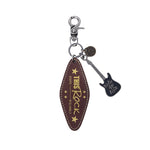 (PRE-ORDER) QWER - [BORN 2 ROCK] 2nd Anniversary MD Leather Keyring (Brown)