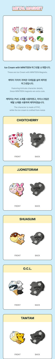 SEVENTEEN - [Ice Cream with MINITEEN] (OFFICIAL MD Metal Magnet