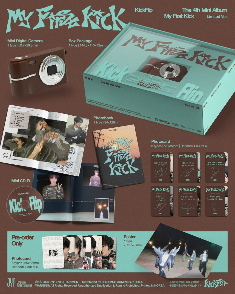 KickFlip FC KIT 本国 韓国 1期 ファンクラブ キット 未開封 KICKFLIP 1ST MINI ALBUM FLIP IT, KICK IT! LIMITED EDITION
