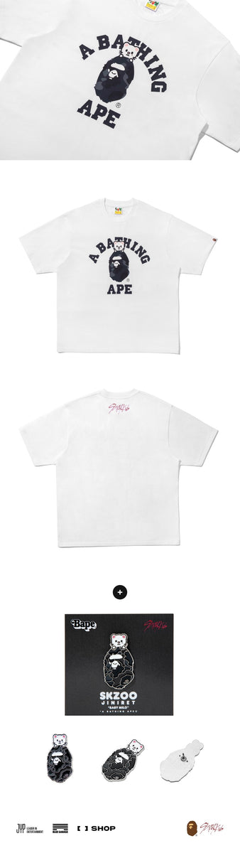 Stray Kids - [BAPE X Stray Kids] (MD Jiniret COLLEGE TEE M + METAL