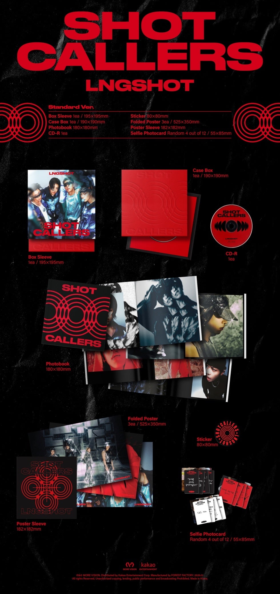 *Album specifications - Box Sleeve: 195×195mm / 1 type - Case Box: 190×190mm / 1 type - Photobook: 180×180mm / 1 type - CD...