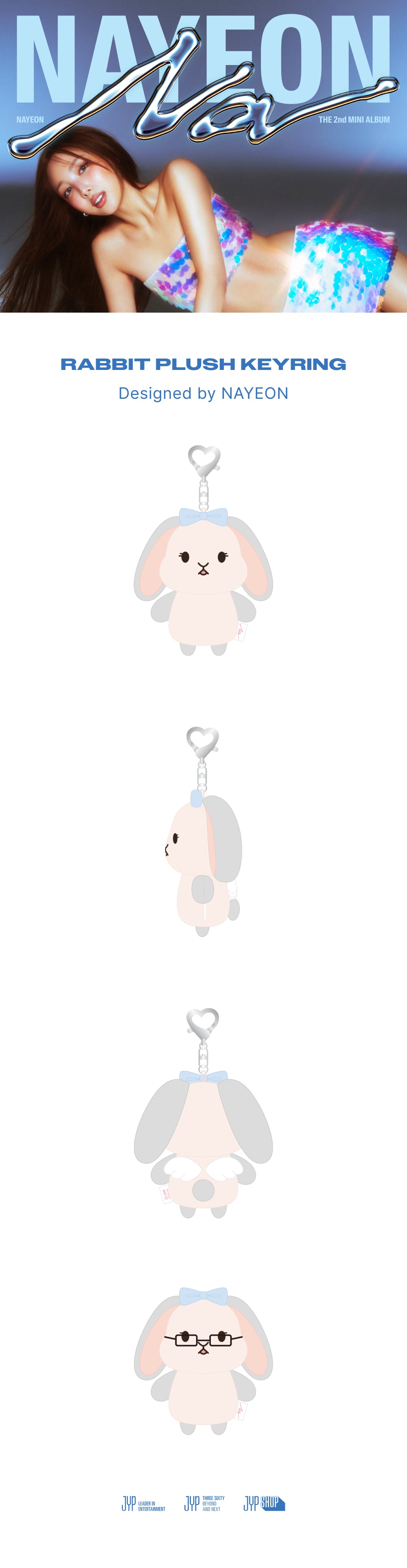 TWICE ナヨン POPUP MD RABBIT PLUSH KEYRING