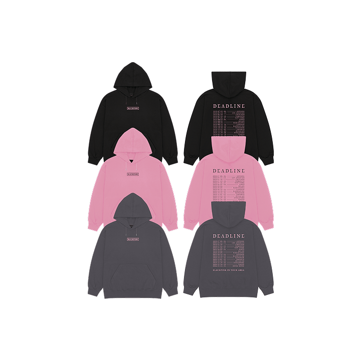 BLACKPINK DEADLINE HOODIE パーカー Mサイズ ピンク BLACKPINK - [DEADLINE] WORLD TOUR MD TOUR HOODIE