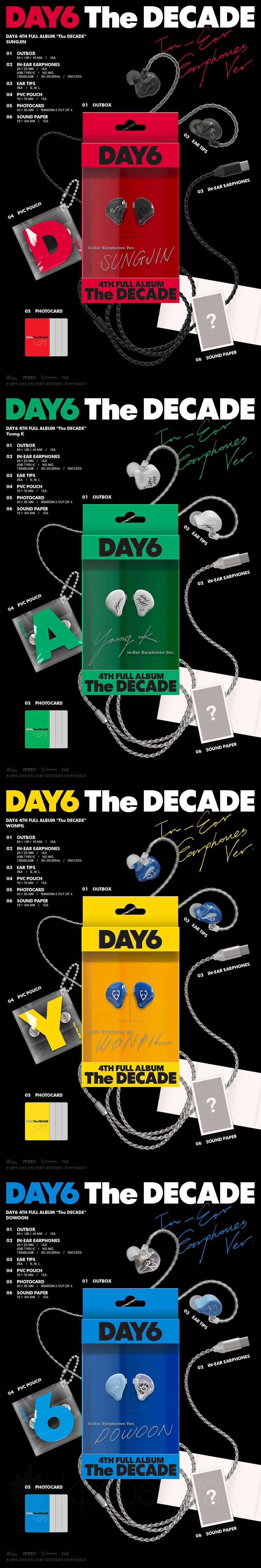 DAY6 - [THE DECADE] 4th Full Album IN-EAR EARPHONES DOWOON