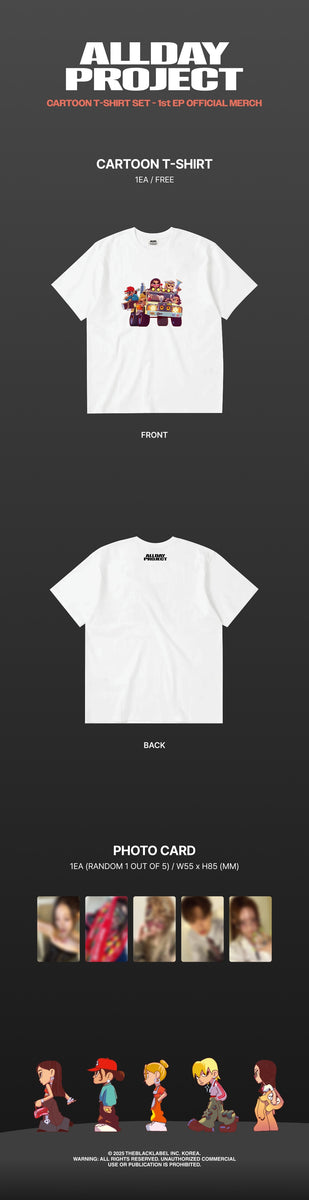 ALLDAY PROJECT - [ALL DAY PROJECT] (1st EP OFFICIAL MD CARTOON T