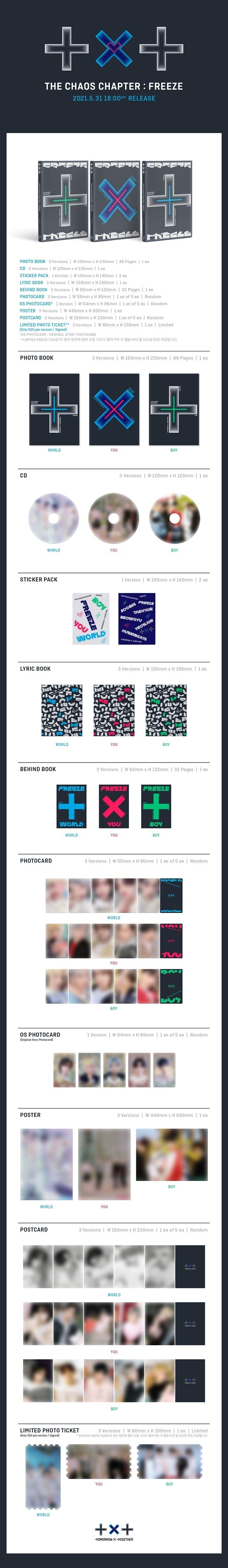 TXT - [The Chaos Chapter : Freeze] (4th Mini Album BOY Version