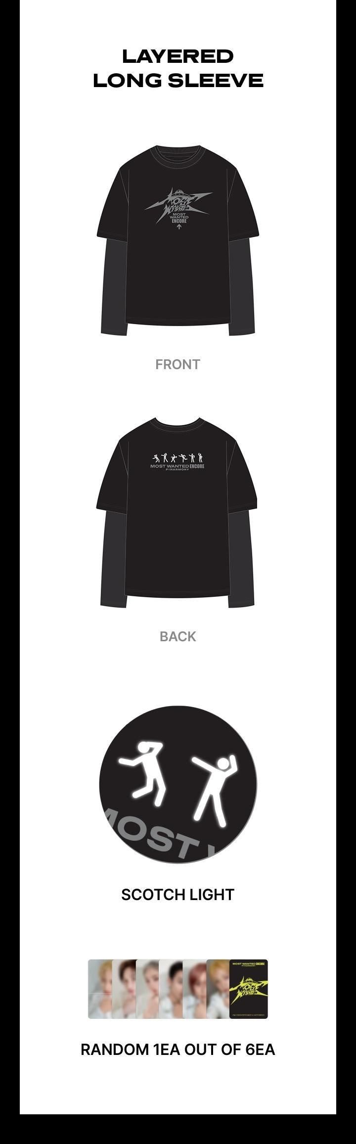 P1harmony ロンT LAYERED LONG SLEEVE トレカ P1Harmony - [P1ustage H : MOST WANTED ENCORE] (2026 LIVE IN SEOUL