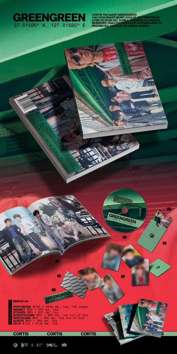 CORTIS - [GREENGREEN] THE 2ND EP Album RANDOM Version – kpopalbums.com