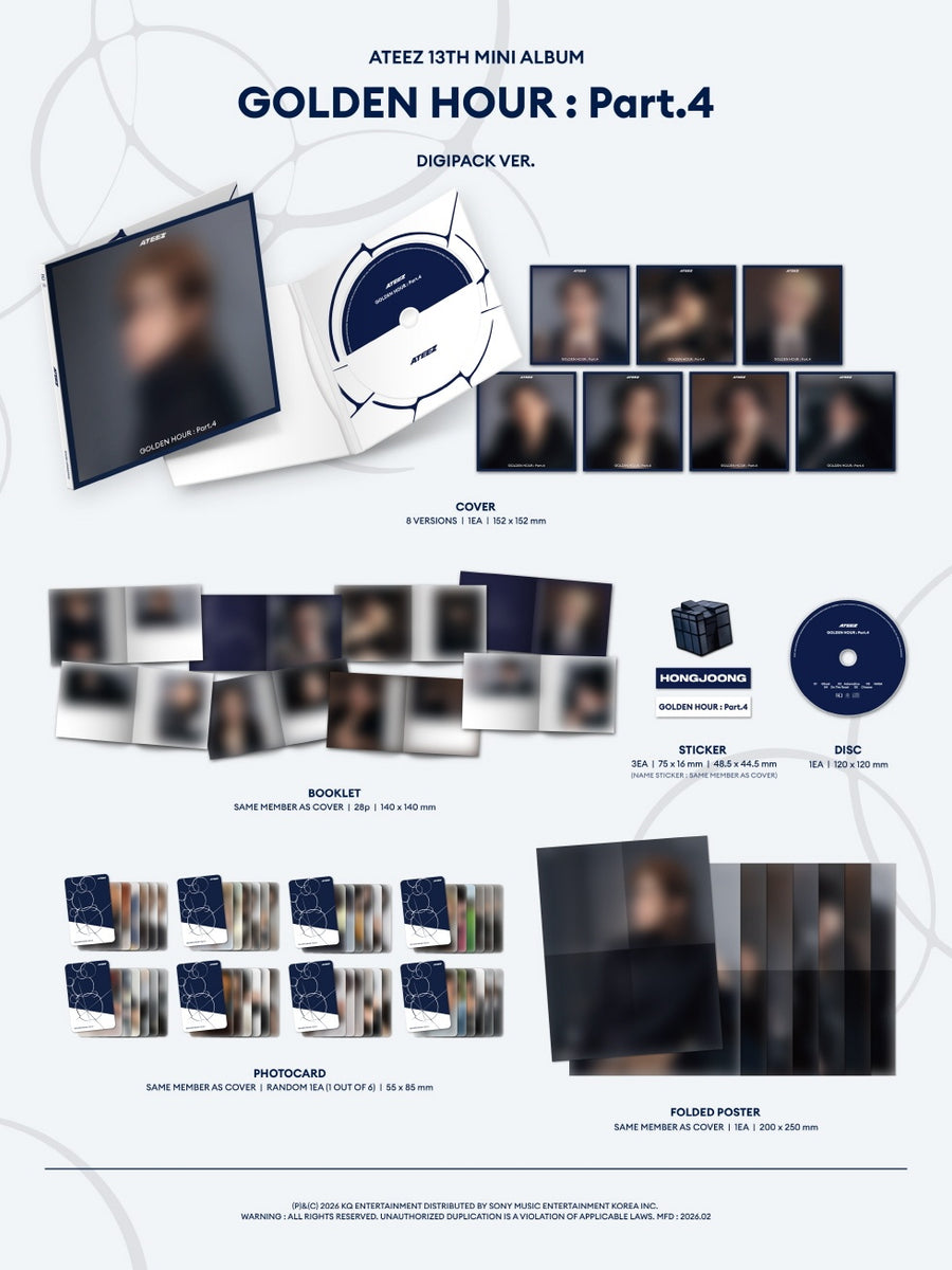 ATEEZ - [GOLDEN HOUR : PART.4] 13th Mini Album DIGIPACK SEONGHWA