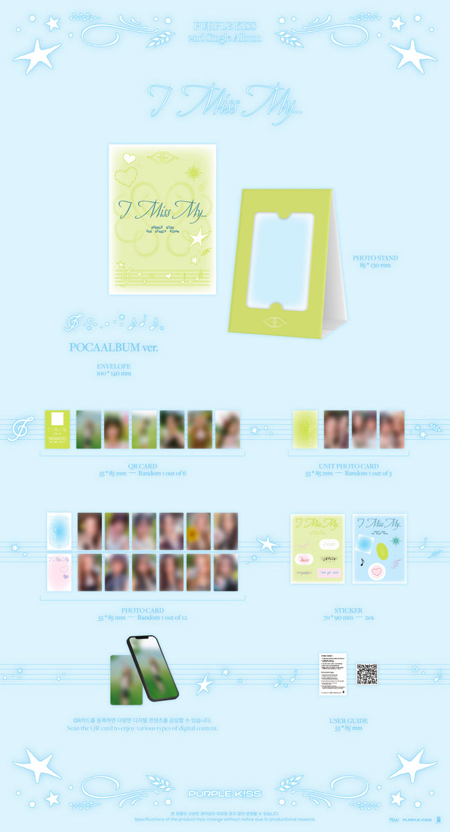 PURPLE KISS - [I MISS MY] 2nd Single Album POCA Version