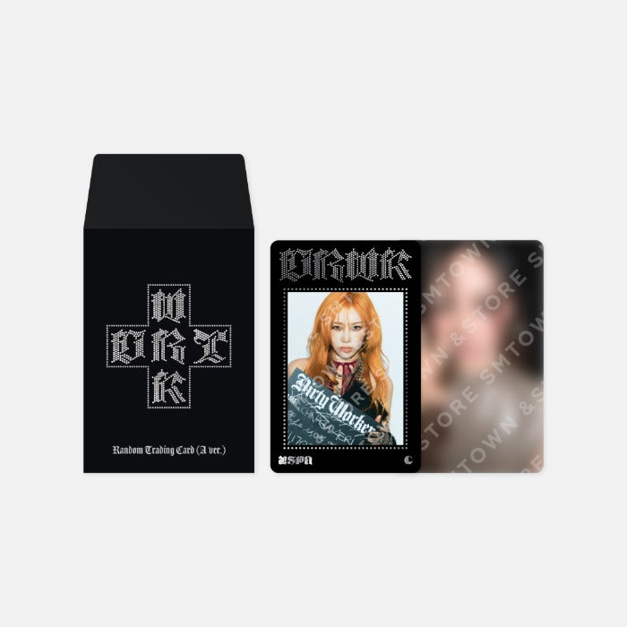 本日限りaespa サイン入り　dirty work カードセット限定版 aespa - [DIRTY WORK] OFFICIAL MD RANDOM TRADING CARD SET A