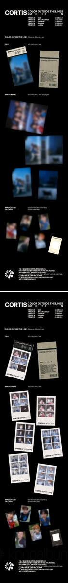 Album Weverse Cortis - 1st EP 'Color Outside The Lines' (2 Versions Set) - Inclut QR Card, Photobook, Photocard Aléatoire - 7