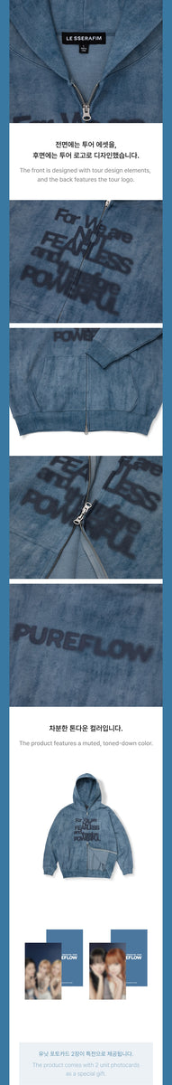 LE SSERAFIM - [PUREFLOW] (2026 TOUR OFFICIAL MD Zip-up Hoodie