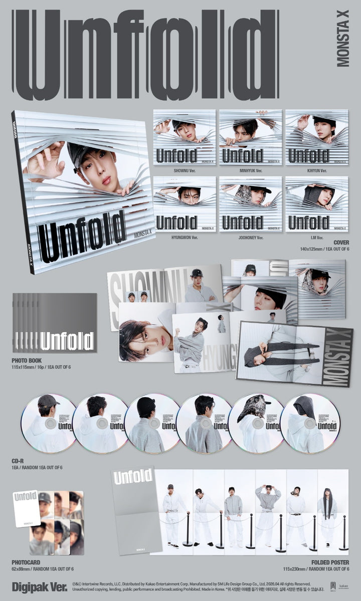 (未開封)Monsta X photobookpackage ＆ペンコン2015 MONSTA X - [Unfold] American Studio Album DIGIPACK Version