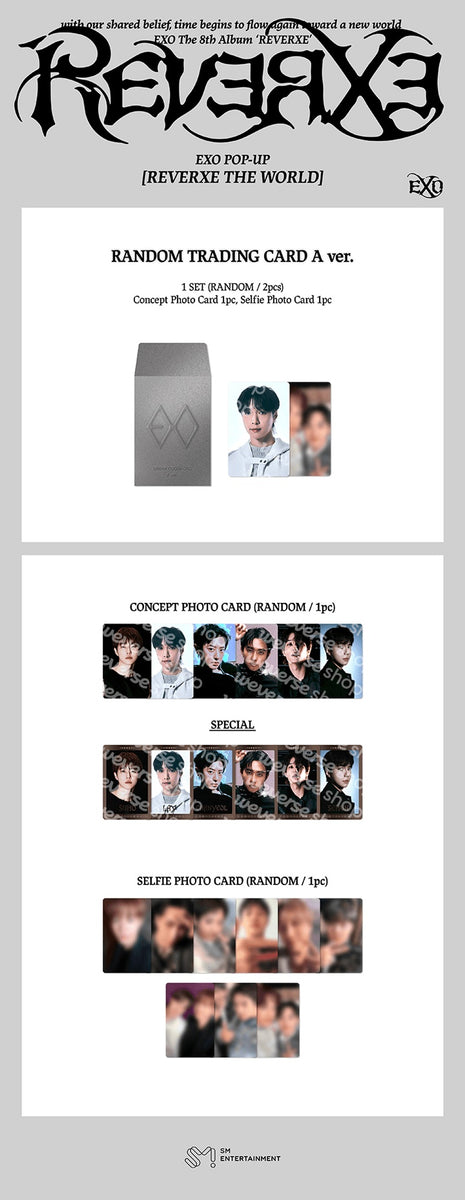 EXO - [REVERXE THE WORLD] (POP-UP MD RANDOM TRADING CARD A ver