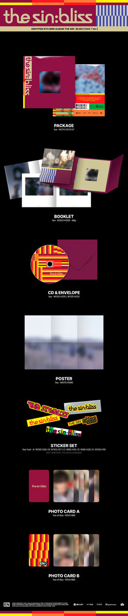 ENHYPEN - [THE SIN : BLISS] 8th Mini Album TAKE 4 Version SET